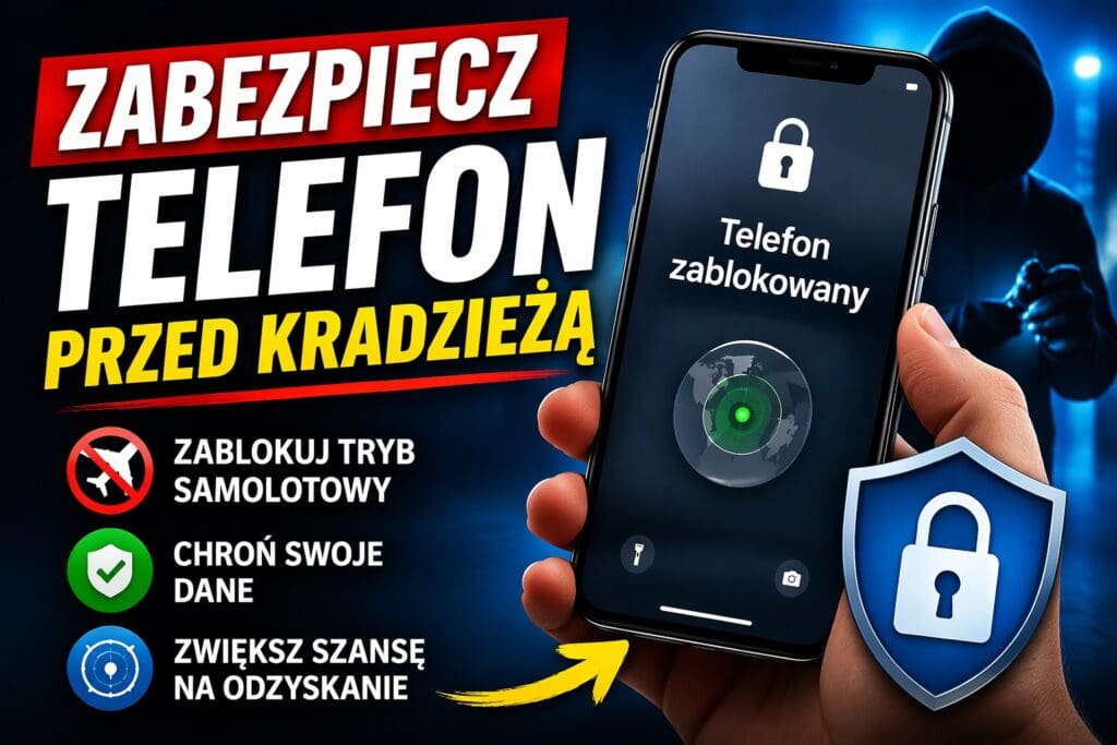 jak zabezpieczyć telefon przed kradzieżą i zablokować tryb samolotowy