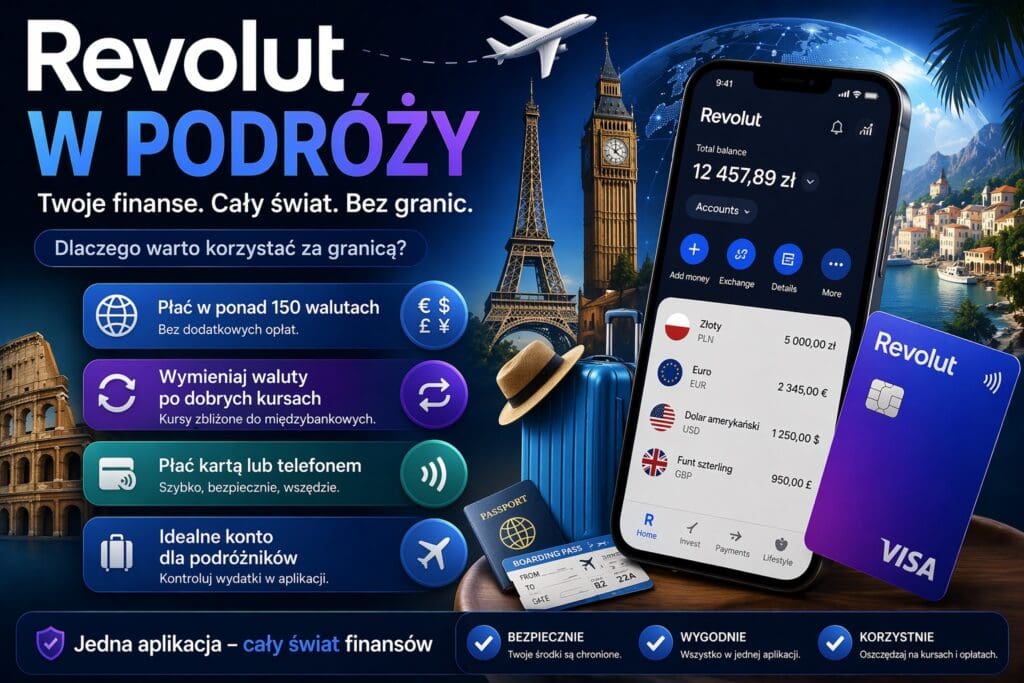 Revolut w podróży – płatności za granicą i wymiana walut