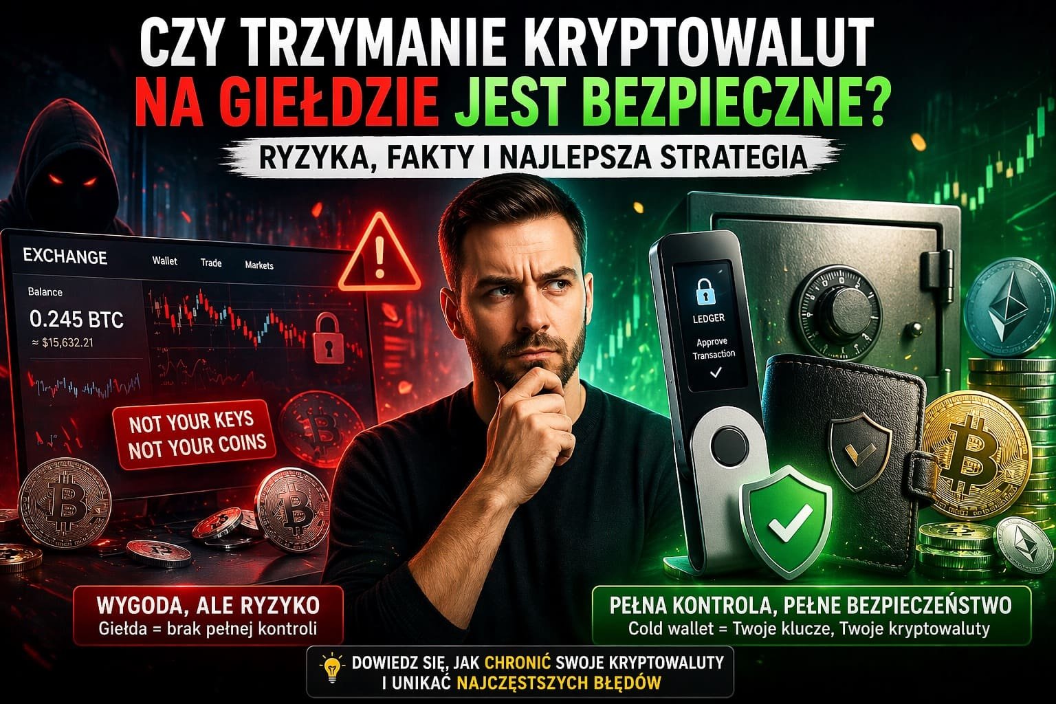 Czy trzymanie kryptowalut na giełdzie jest bezpieczne – porównanie giełdy kryptowalut i portfela sprzętowego