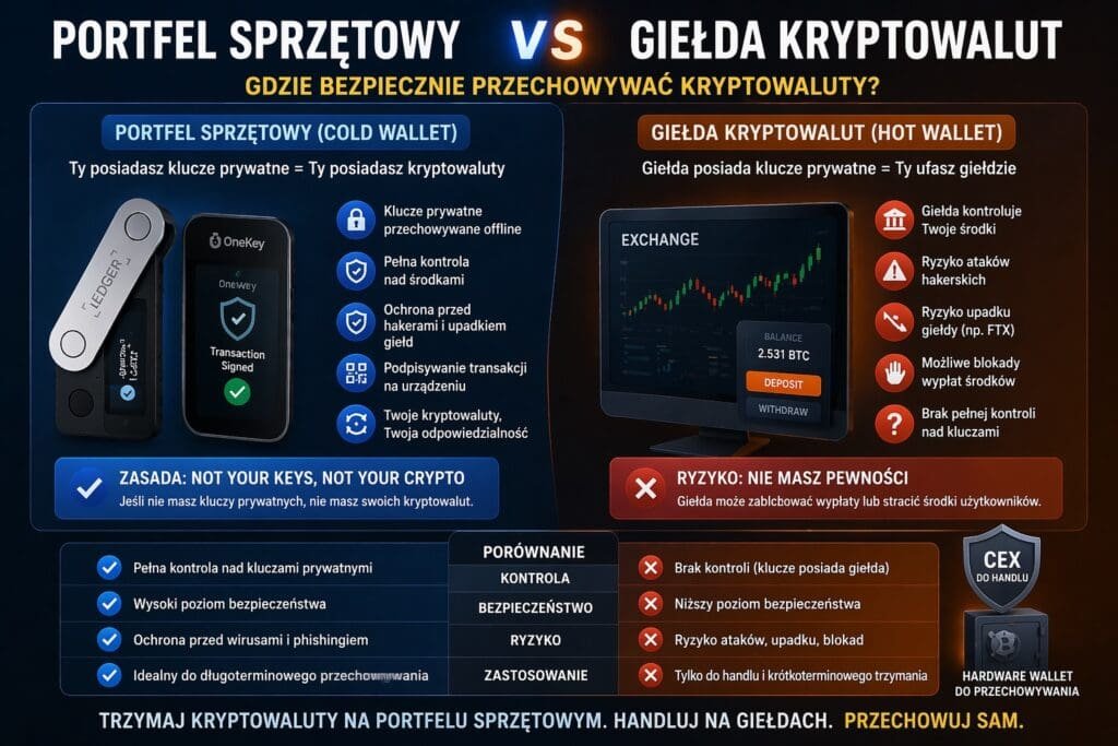 Portfel sprzętowy vs giełda kryptowalut – porównanie bezpieczeństwa przechowywania kryptowalut