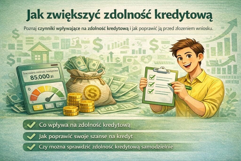 Jak zwiększyć zdolność kredytową – czynniki wpływające na zdolność kredytową i sposoby poprawy przed wnioskiem o kredyt