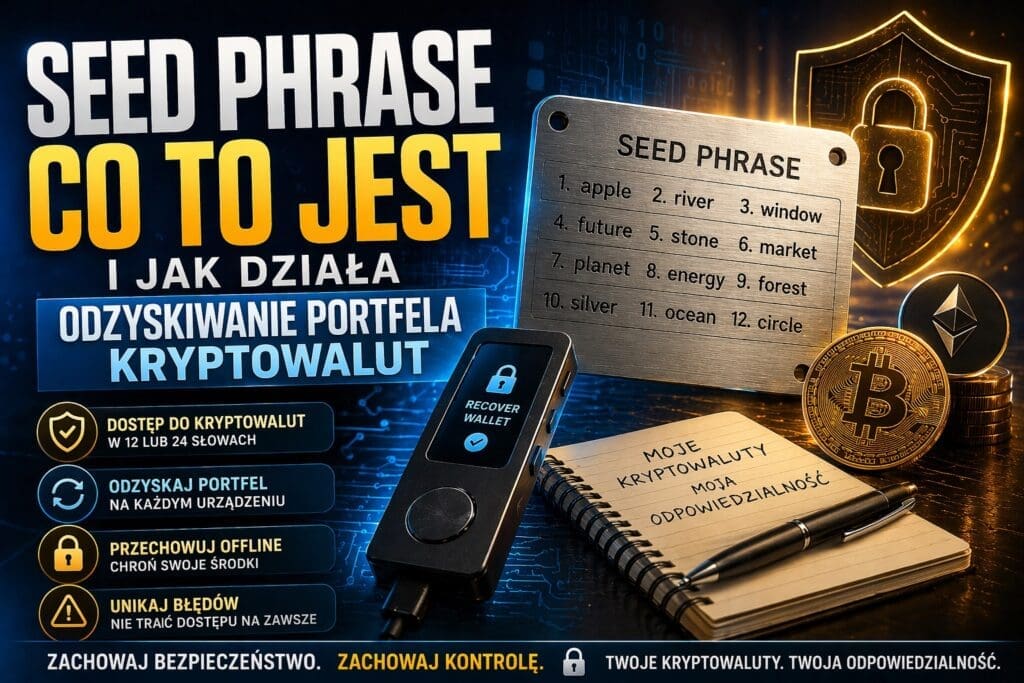 Seed phrase – co to jest i jak działa odzyskiwanie portfela kryptowalut oraz dlaczego należy przechowywać seed phrase offline