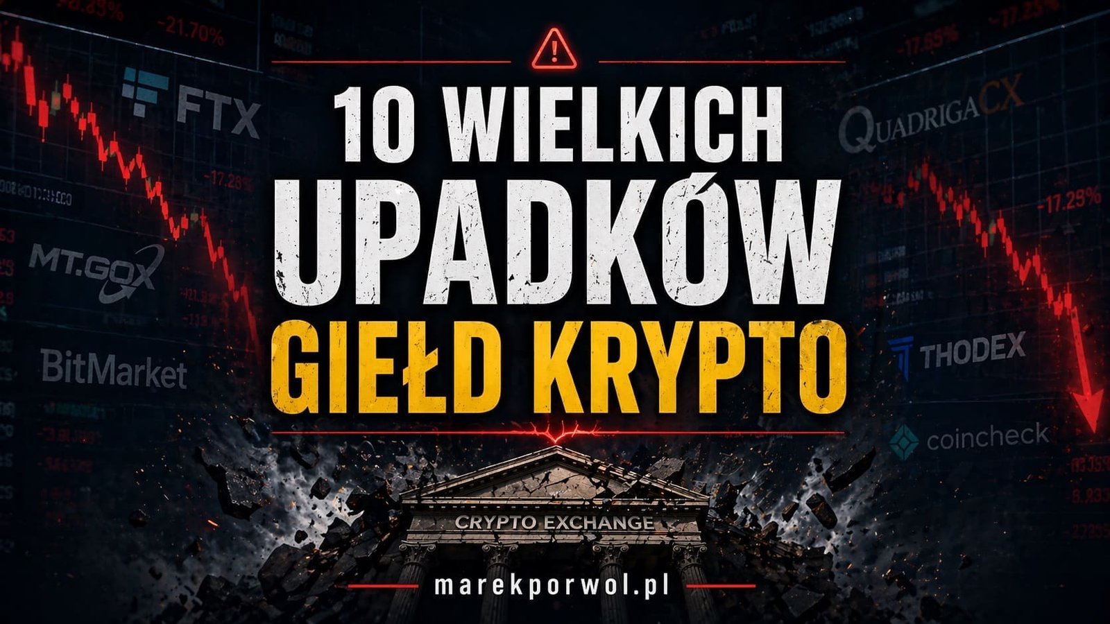 10 największych upadków giełd kryptowalut – FTX, Mt. Gox, BitMarket i inne katastrofy rynku crypto