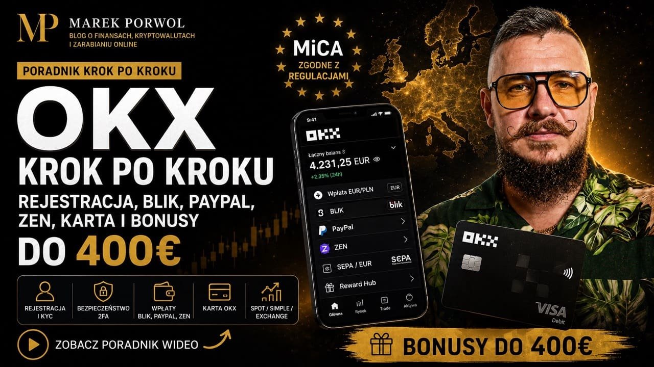 OKX krok po kroku z MiCA, BLIK, PayPal, ZEN, kartą OKX i bonusami do 400 euro